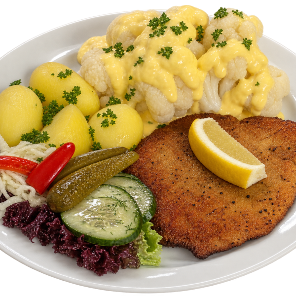 Schweineschnitzel mit Blumenkohl