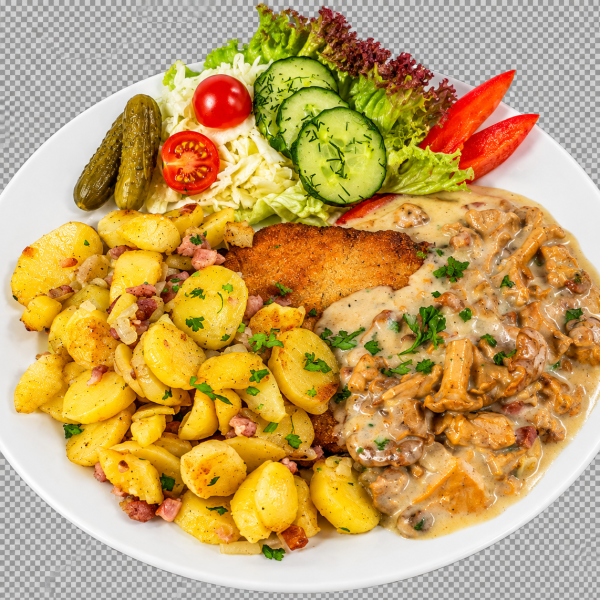 Schweineschnitzel mit Pfifferlingen